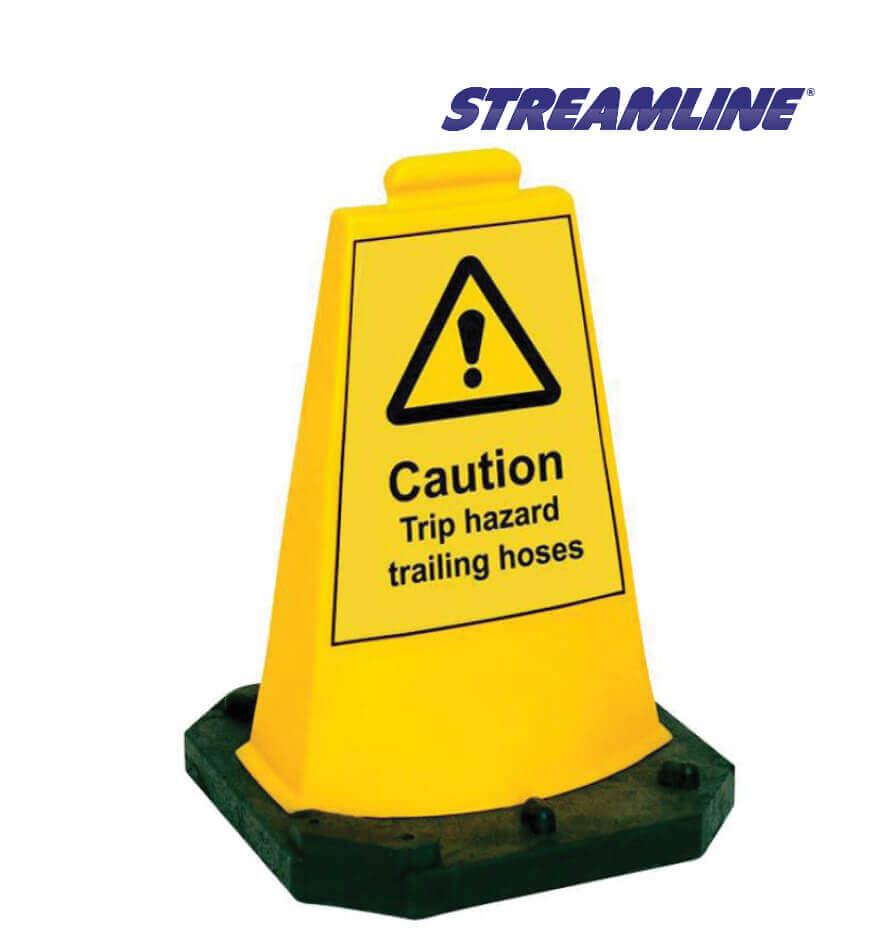 Safety Cone '' Trip Hazard/Window Cleaning in Progress '' Sign