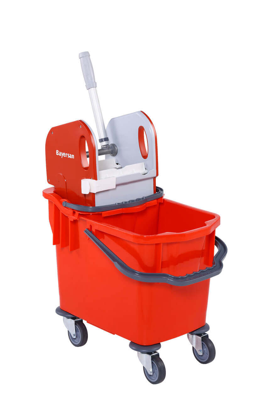 Bayersan 25L Kentucky Mop Bucket With Wheels And Double Compartment For Dirty Water
